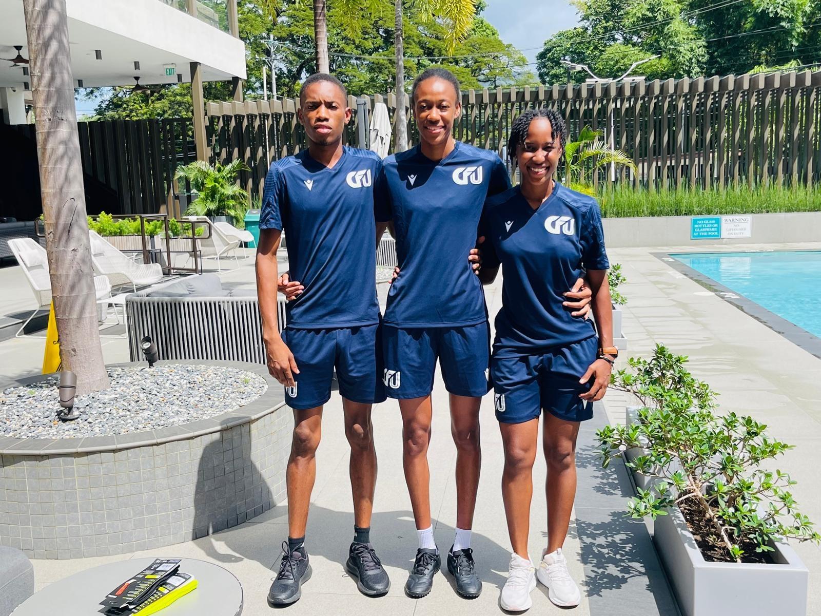 Photo: (L-R) Brandon Cyrus, Kenisha Prescott and Safiya Goulding