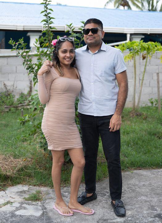 Businessman Azruddin Mohamed and Anjanie Singh.