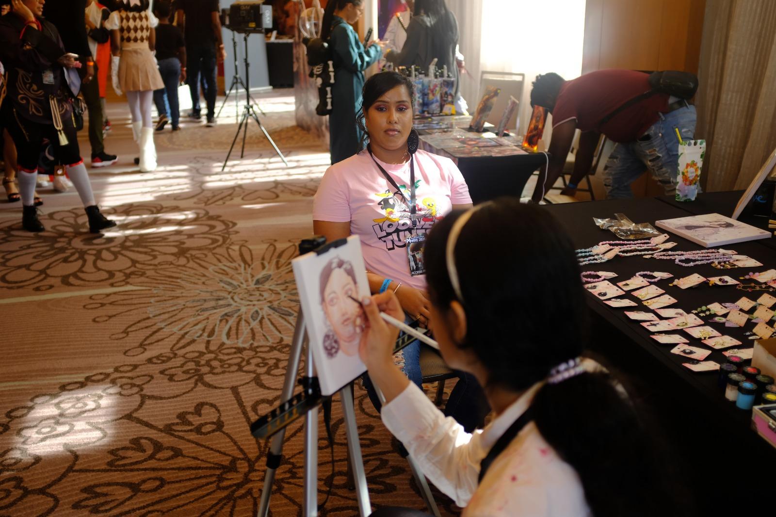 A live painting being done at the event