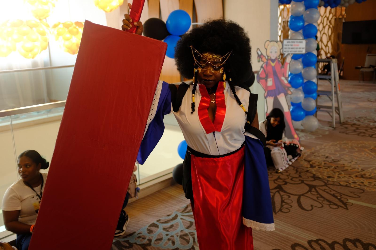 Another cosplayer dressed as Loki