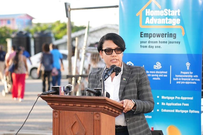 Minister within the Ministry of Housing and Water Susan Rodrigues during the launching ceremony