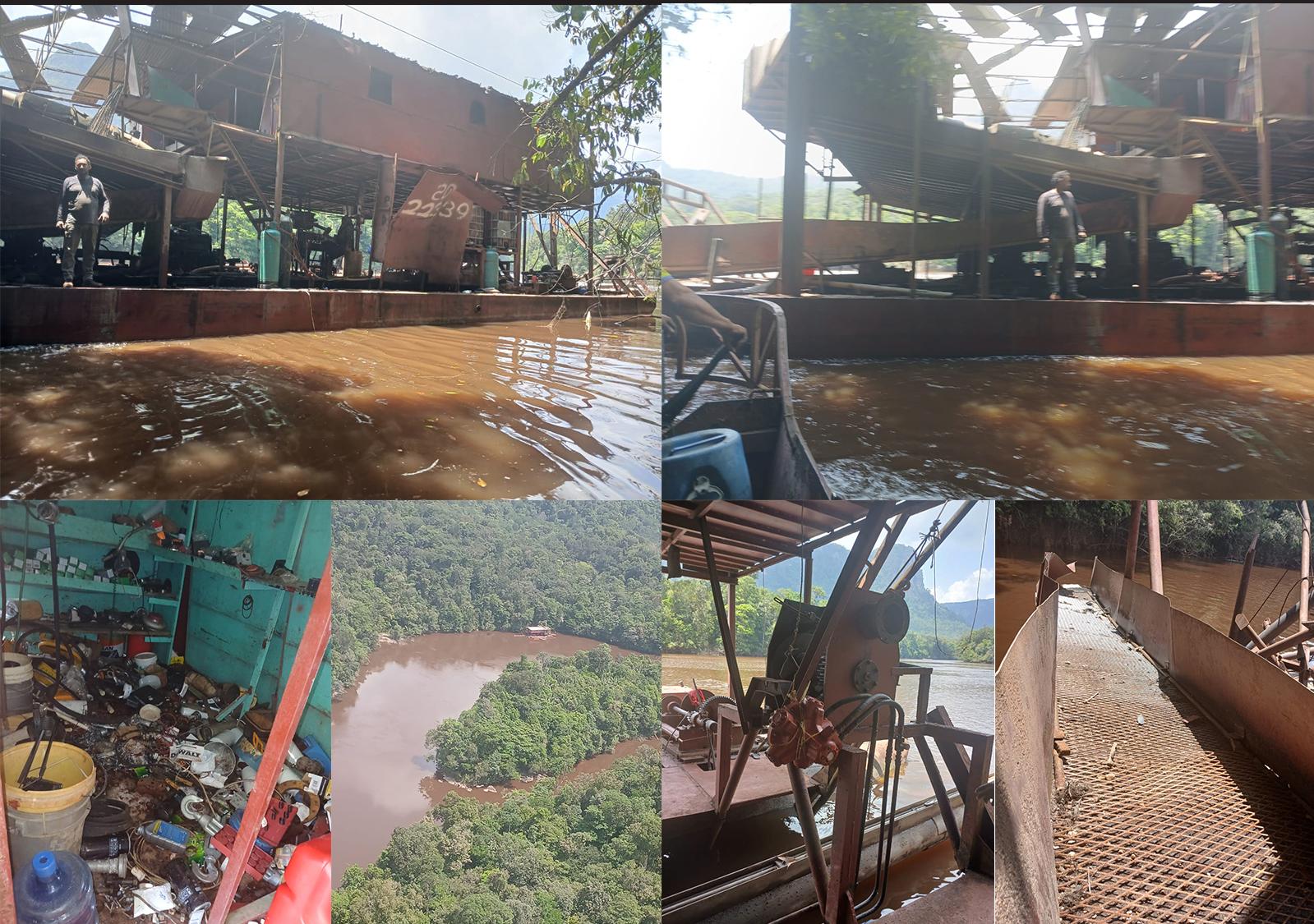  The Brazilians’ illegal mining operations.
