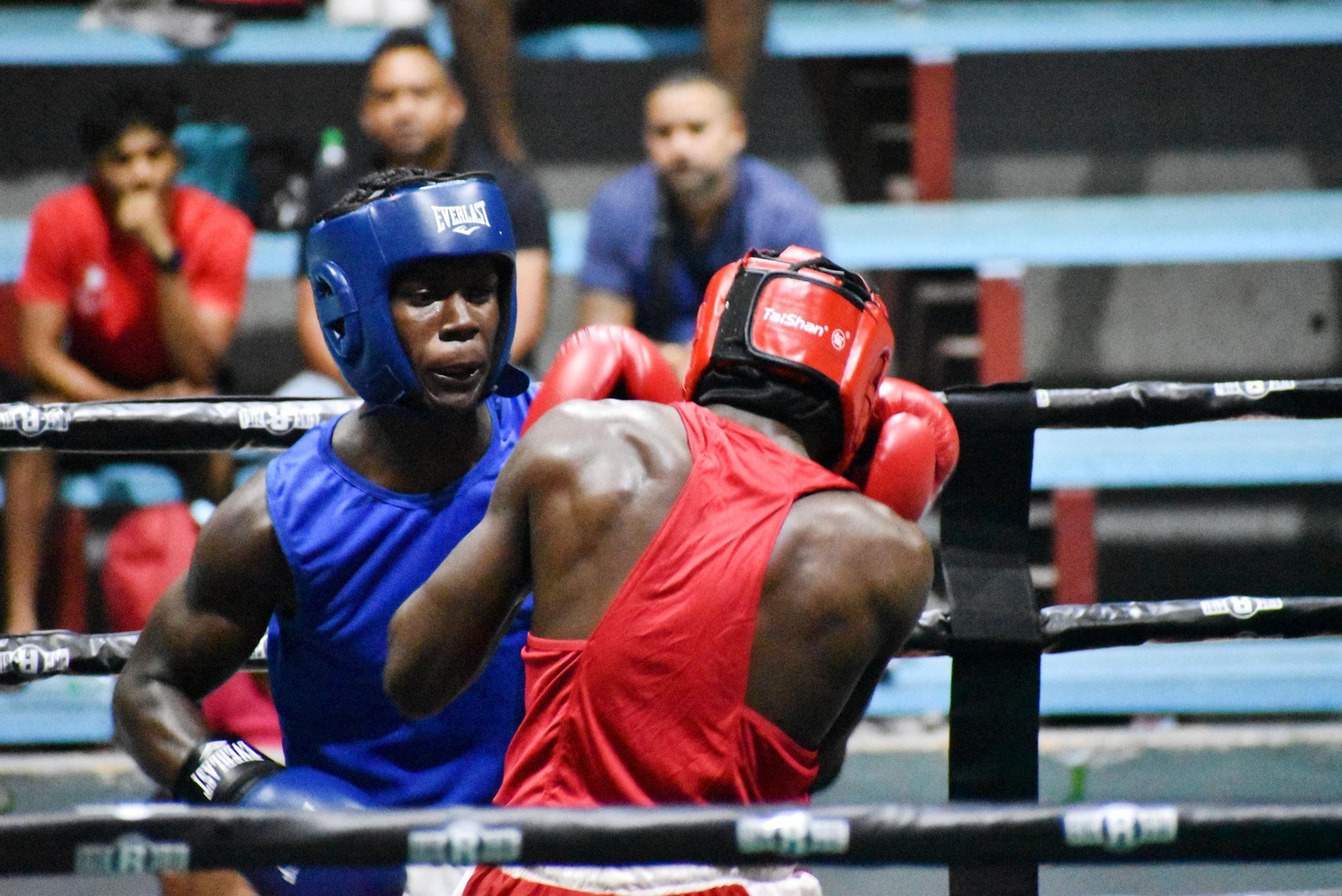 Guyanese Chance Niles got the better hand of St Lucian Orlando Monrose in the Junior's 70kg bout