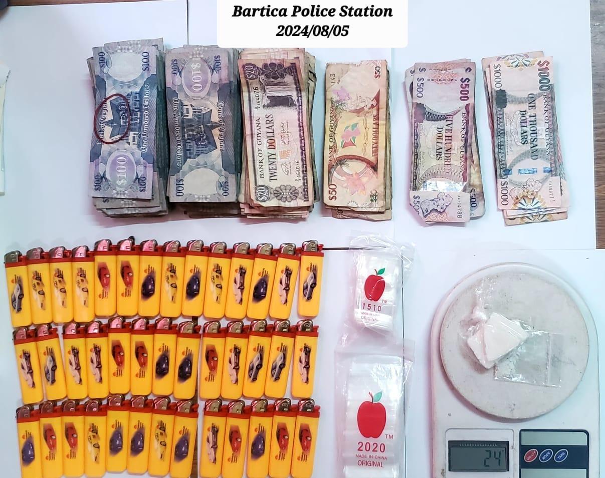 The cocaine, cash and lighters found at the businessman’s home