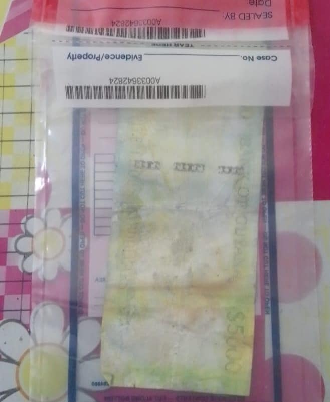 Forged $5000 note