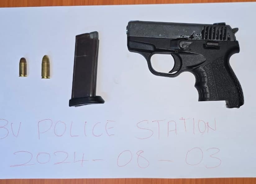 The firearm and ammunition found