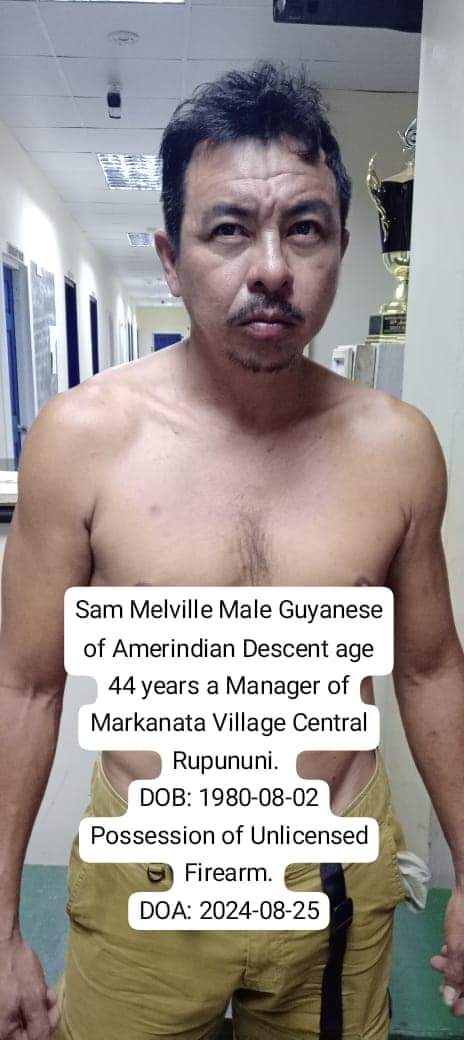 In police custody, Sam Melville