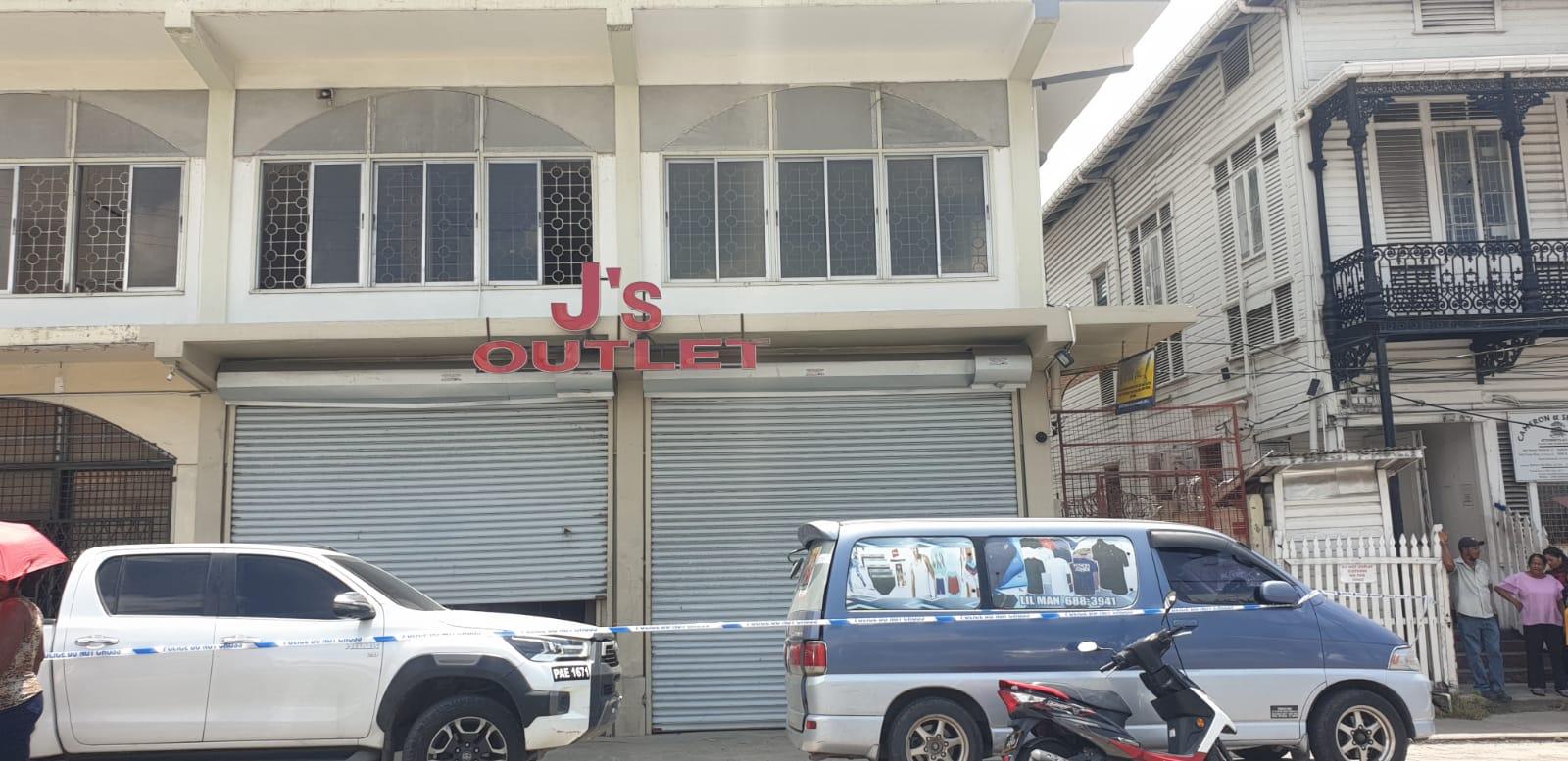 The area where the masked men shot at the moneychanger
