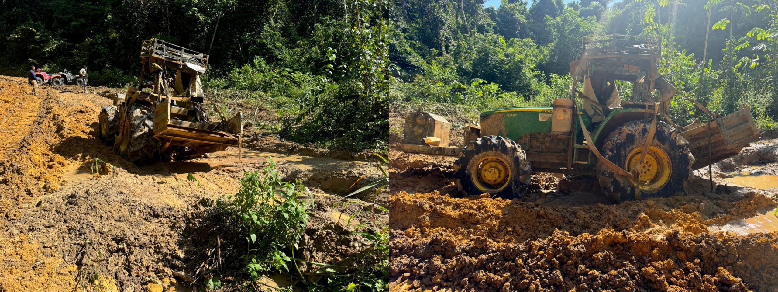 Tractor involved in the accident