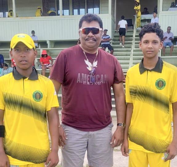 Anil Beharry (C) with Ravid and Usain Fredericks.
