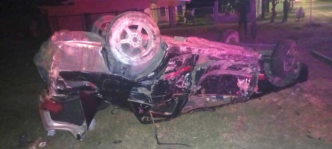 The car that Dowden was travelling in.