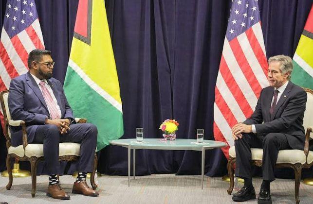 President Irfaan Ali and United States Secretary of State Antony Blinken