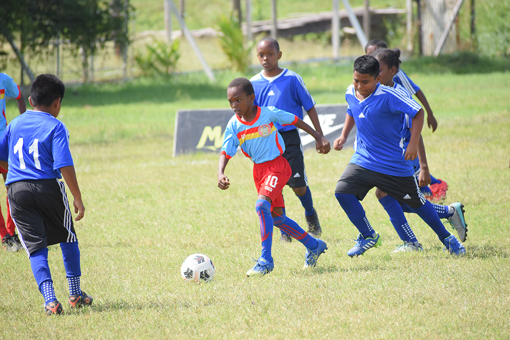 Part of the action between Belladrum and Redeemer Primary Schools