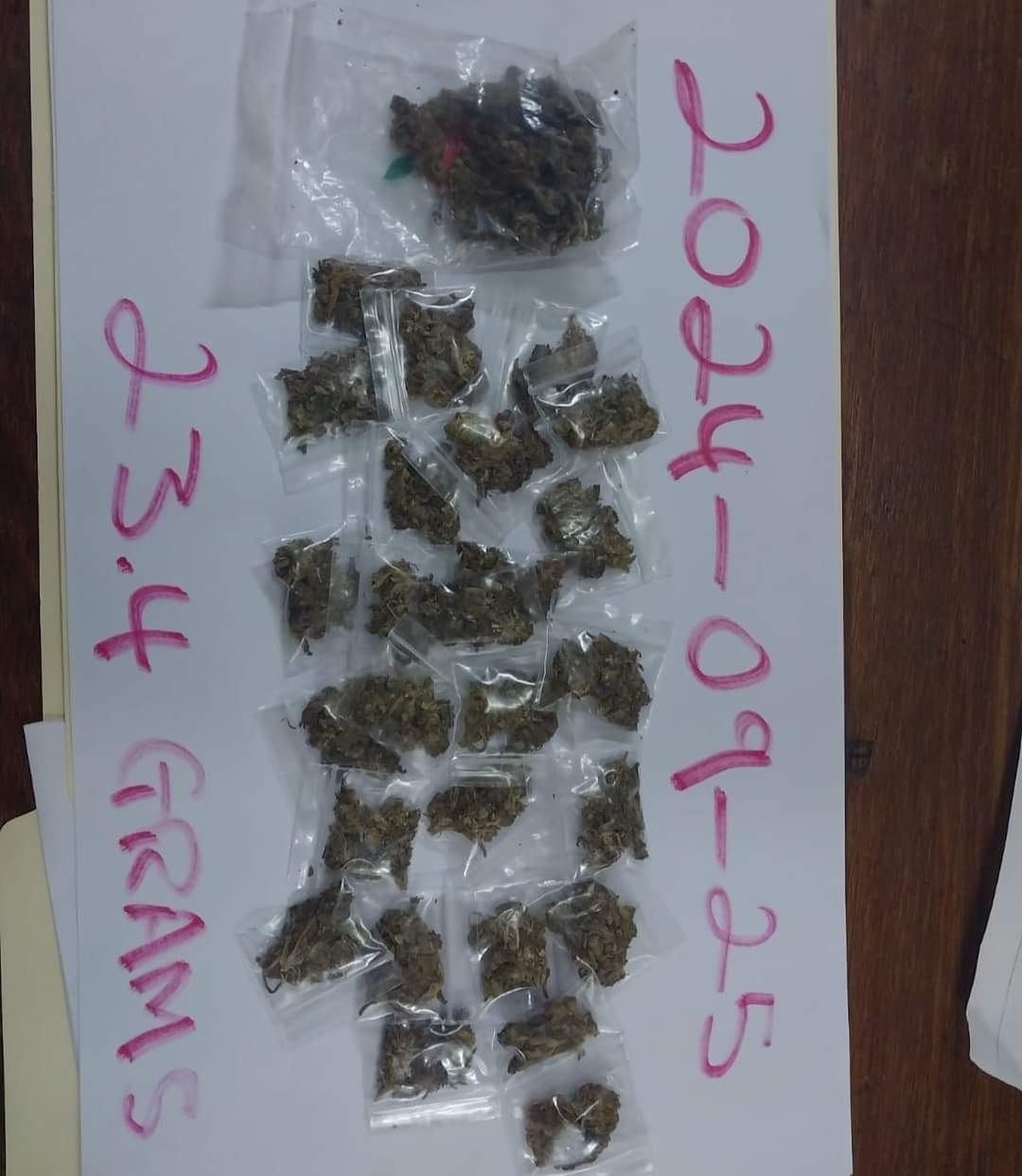 The 23.4 grams of Cannabis found on Daniel Rodrigues