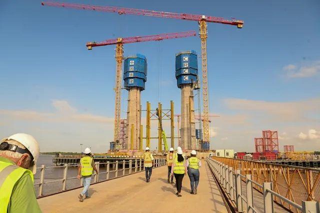 A section of the bridge that is under construction