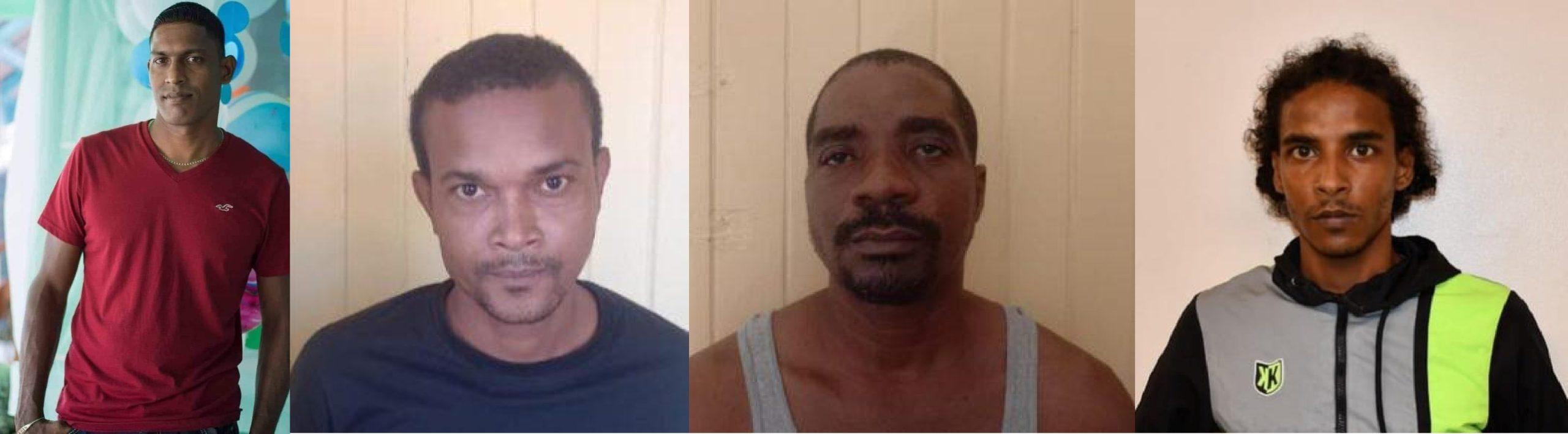 Natram Persaud called ‘Vishal’, Otto Pitman called ‘One Dan’, Oliver Franklyn and Nicholas Singh