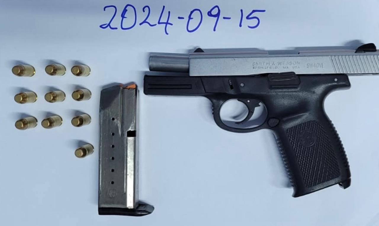 The firearm and ammunition seized by police