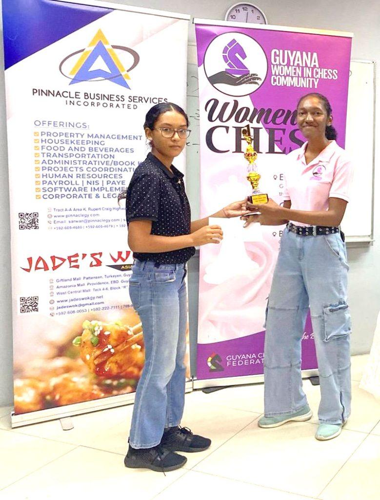Thirteen year old, Angelina Yhap emerged winner of the Queenside Chess Tournament for Beginners and Unrated Players events.
