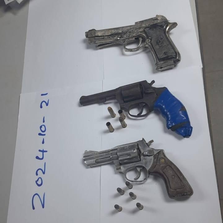 The firearms that was found on the bandits