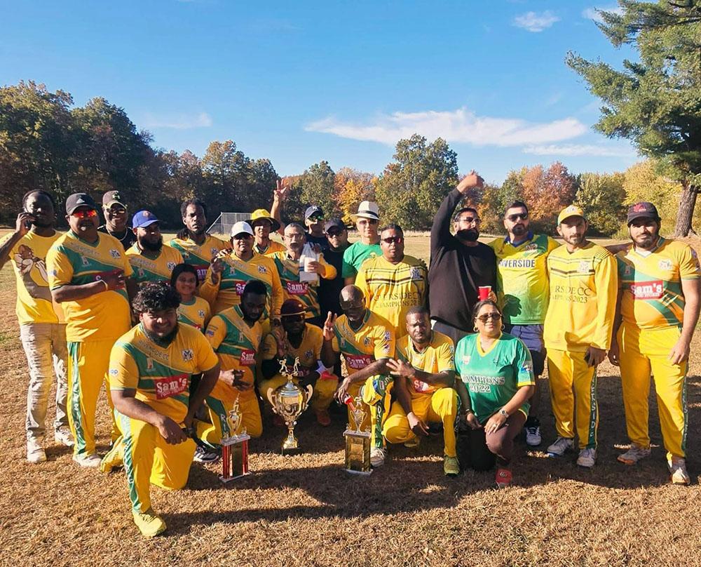 The victorious Riverside Cricket Club.