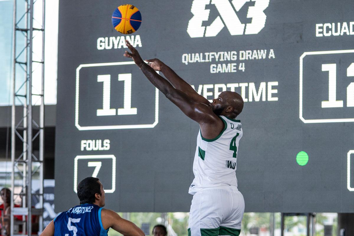 Delroy James makes a clutch basket during the FIBA 3x3 AmeriCup.