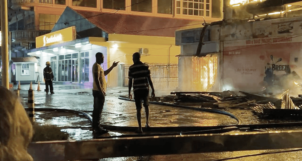 Fire destroys supermarket, damages hotel in Berbice