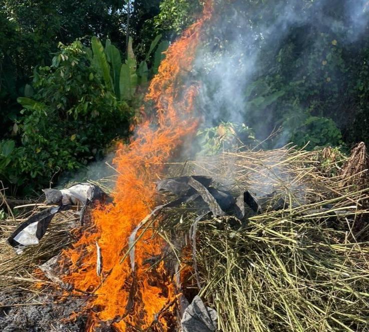 Police burn $27M worth of ganja