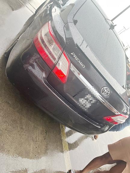 The woman took a photo of the car after it left the Massy parking lot