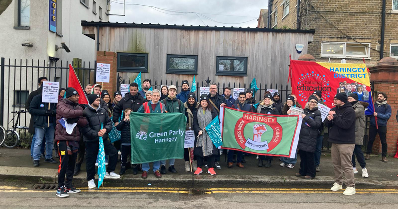 StrikeinHaringeyprotest2inset800px | Schools Week