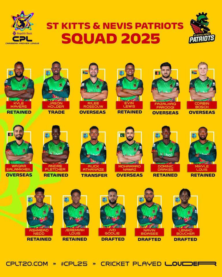 Savory, Sampson among fresh faces in Amazon Warriors squad following exciting 2025 CPL draft