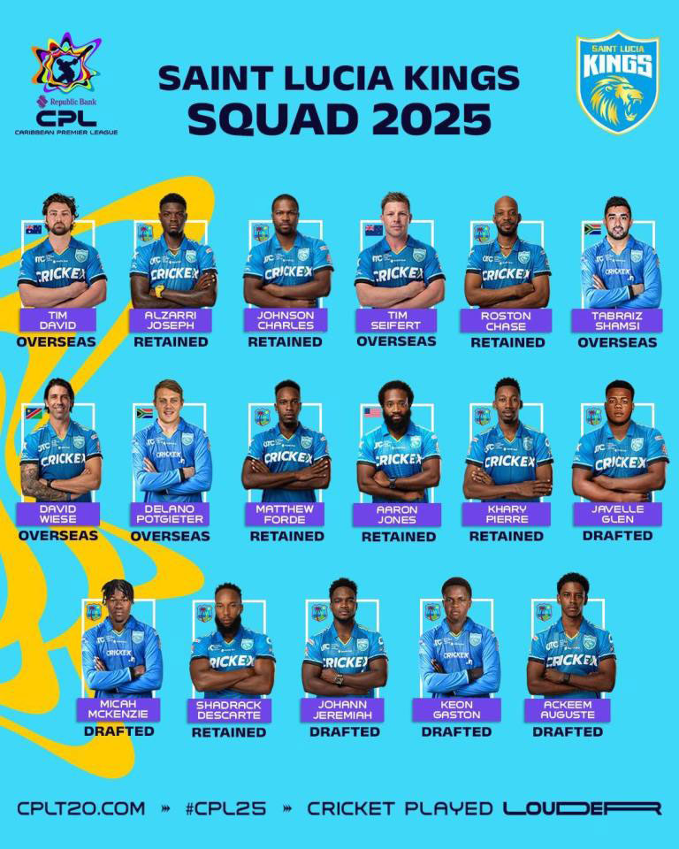 Savory, Sampson among fresh faces in Amazon Warriors squad following exciting 2025 CPL draft