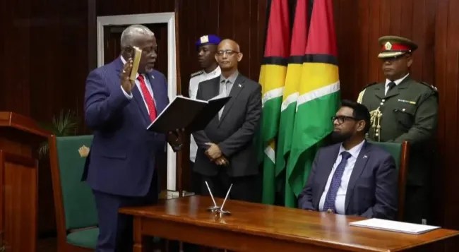 Phillips, Jagdeo sworn-in as PM, VP respectively