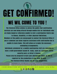 ANNOUNCEMENT: Voter confirmation available for those who are home-bound